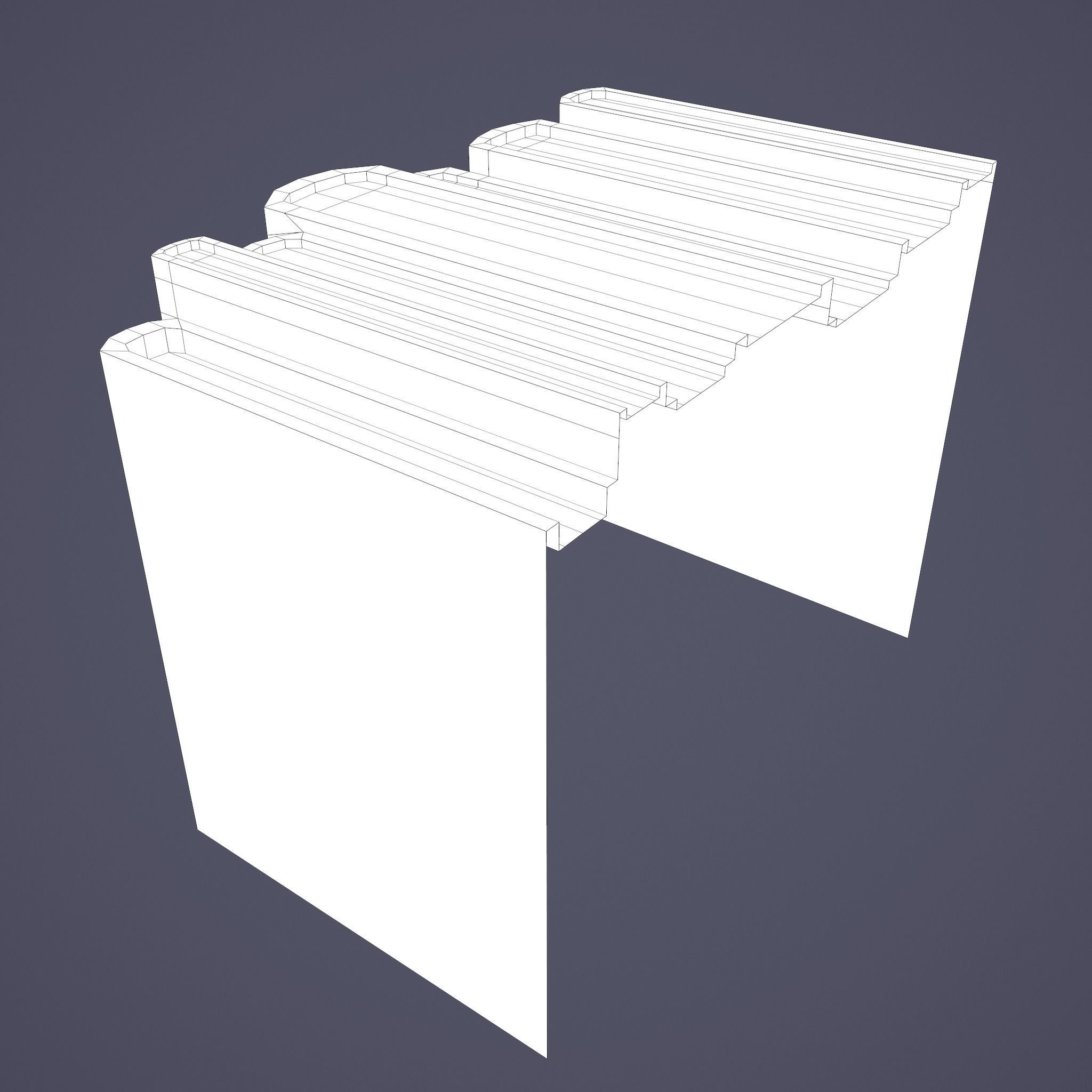 Medieval Books Row 2 Design 2  Low-poly 3D model_37