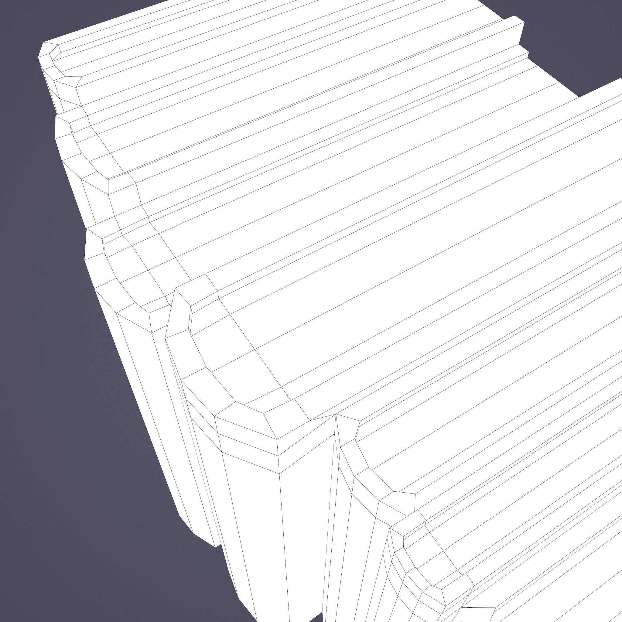 Medieval Books Row 2 Design 2  Low-poly 3D model_28