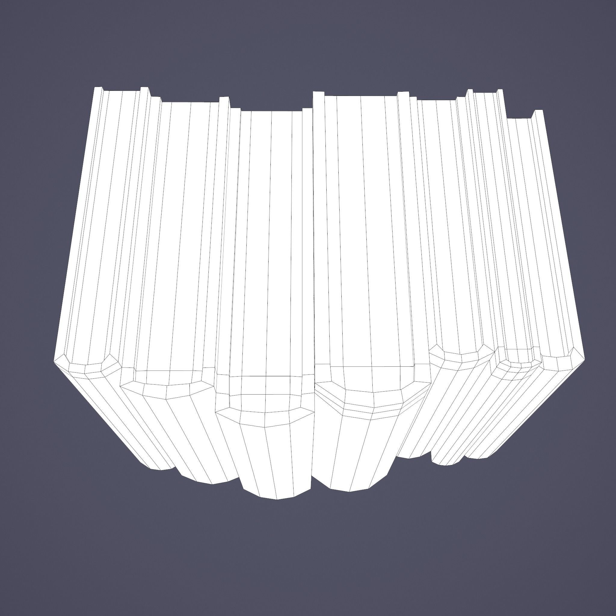 Medieval Books Row 2 Design 2  Low-poly 3D model_30