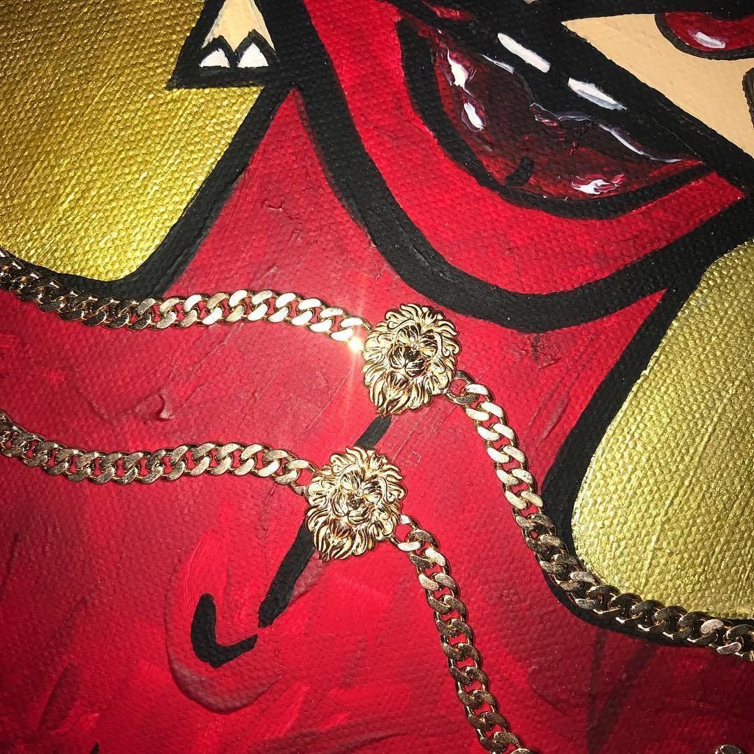 Lion Chain Bracelet 3D print model_4