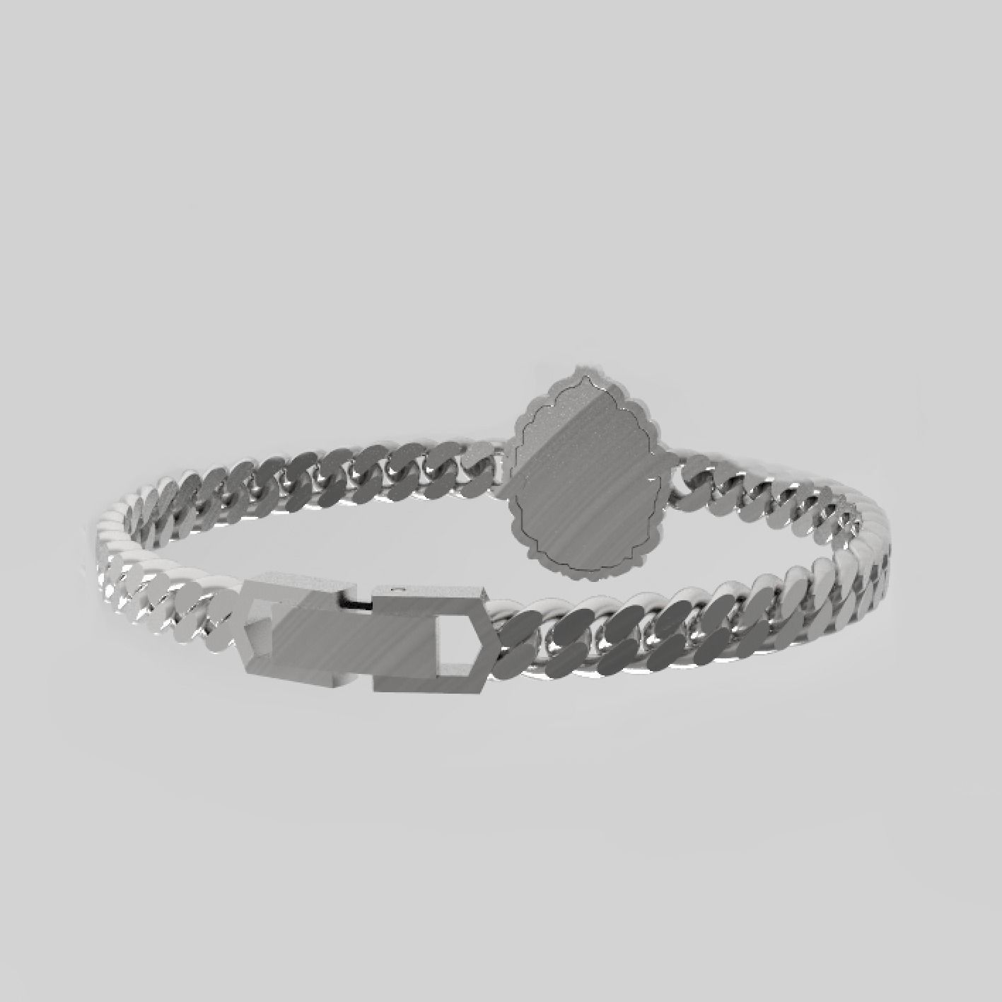 Lion Chain Bracelet 3D print model_3