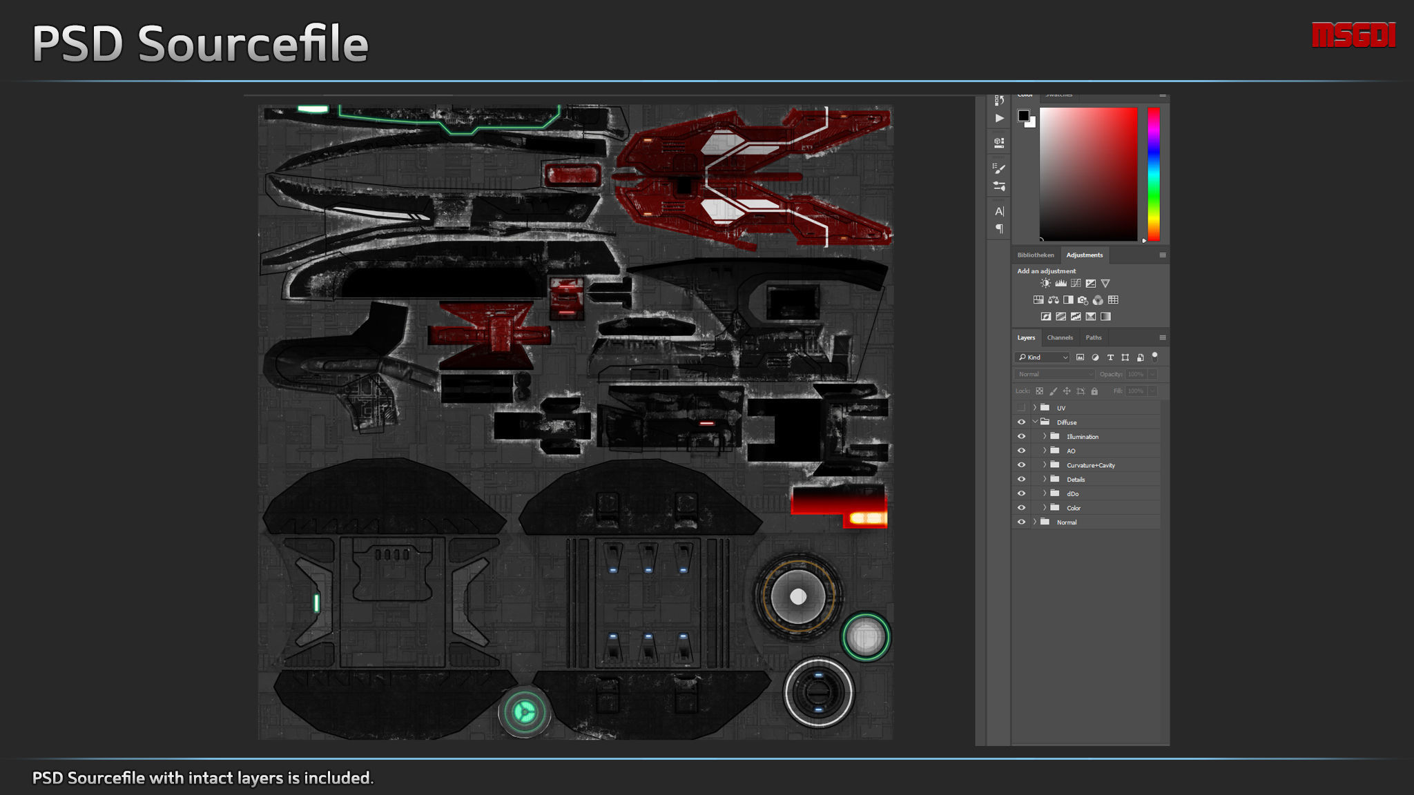 The Mechanoid spacecraft Low-poly 3D model_2