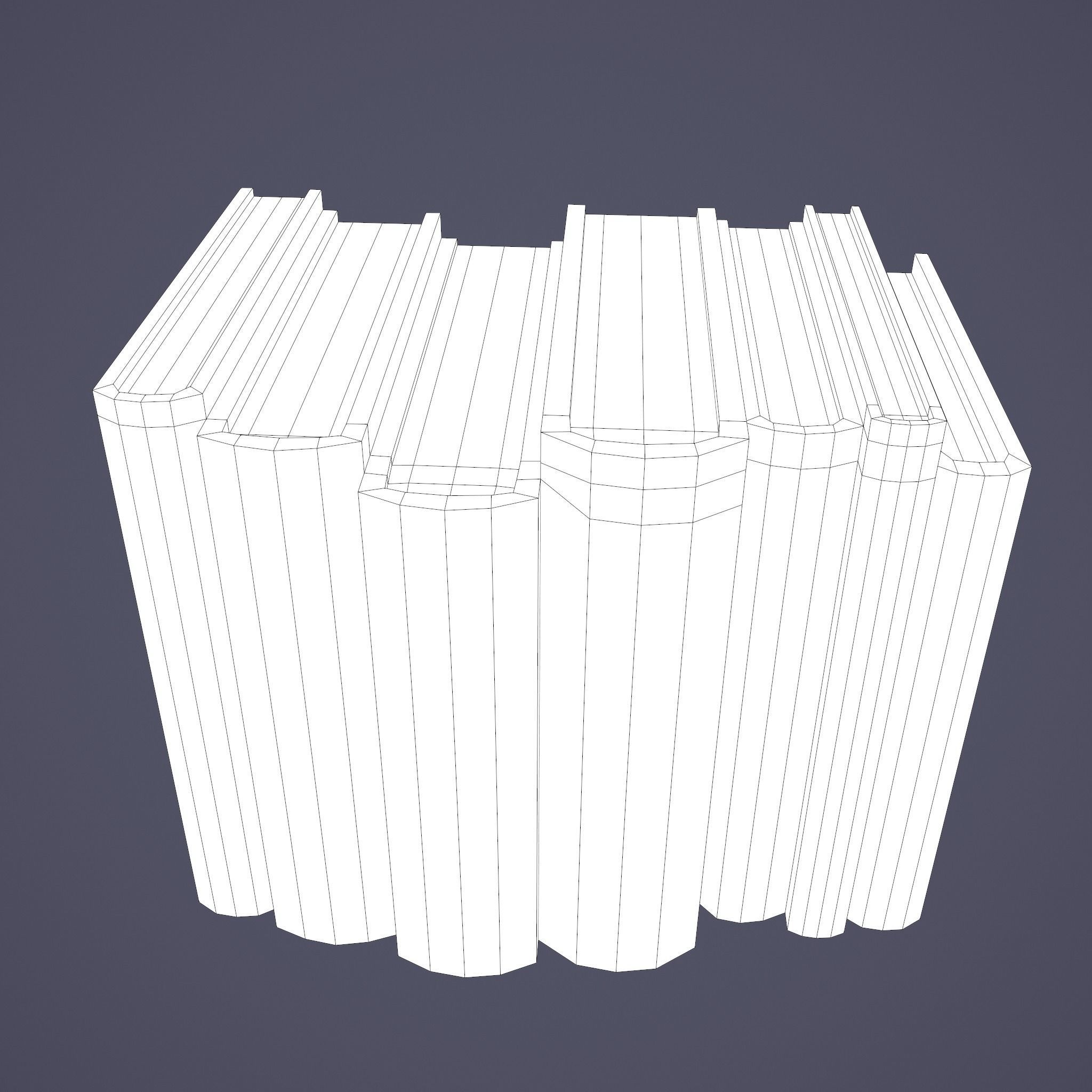 Medieval Books Row 2 Designs 1 and 2  3D Model Collection_41