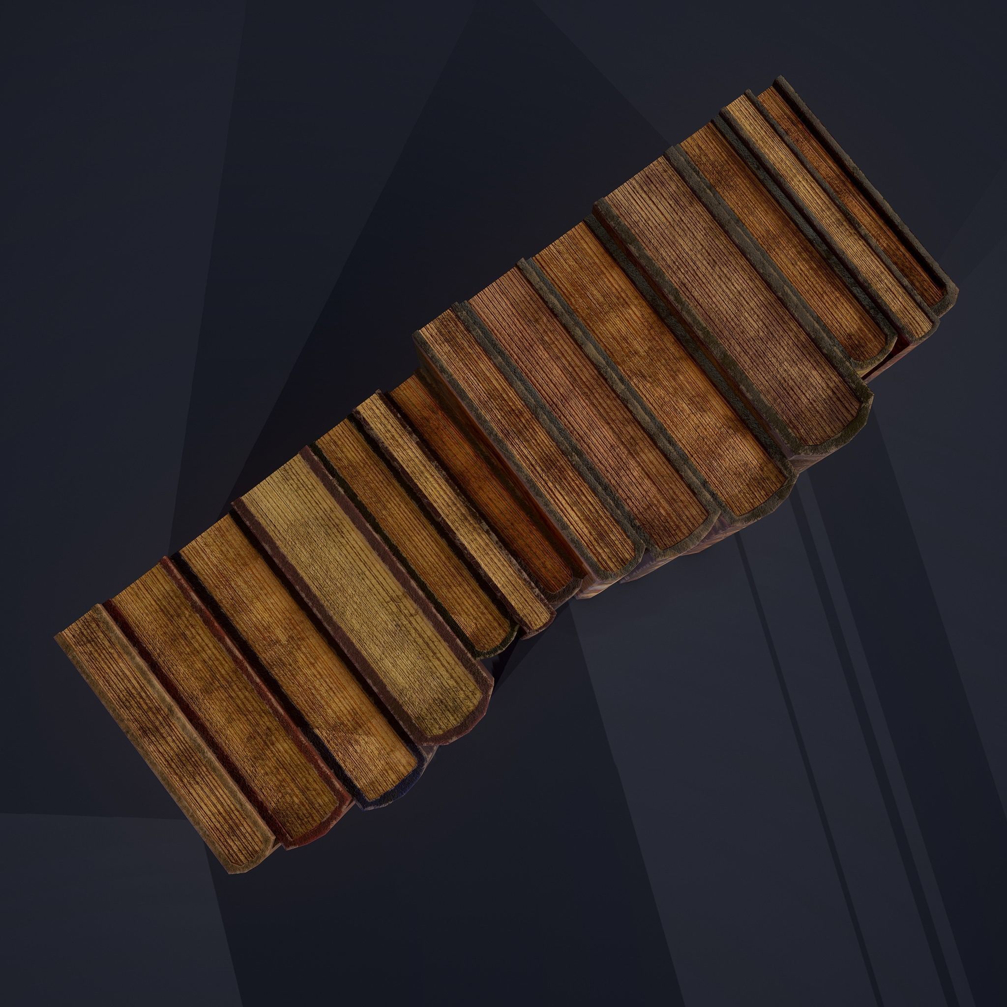 Medieval Books Row 2 Designs 1 and 2  3D Model Collection_7