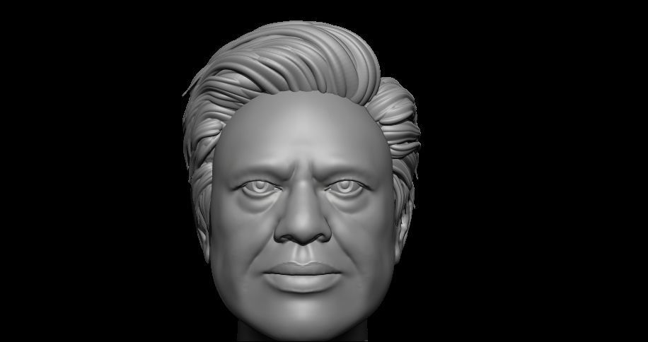male hair 3D model_10