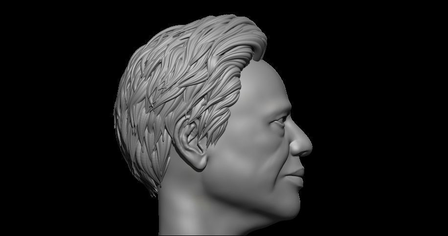male hair 3D model_9