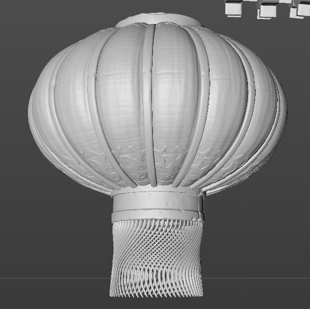 China Ancient Architecture Stone Window Roof Steps fish light 3D model_2