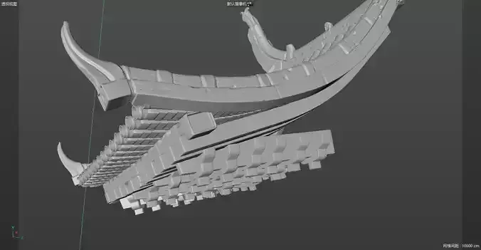 China Ancient Architecture Stone Window Roof Steps fish light