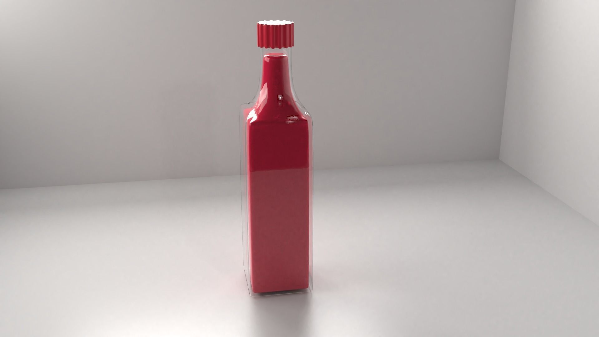 Glass Bottle 17 with Liquid 3D model_1