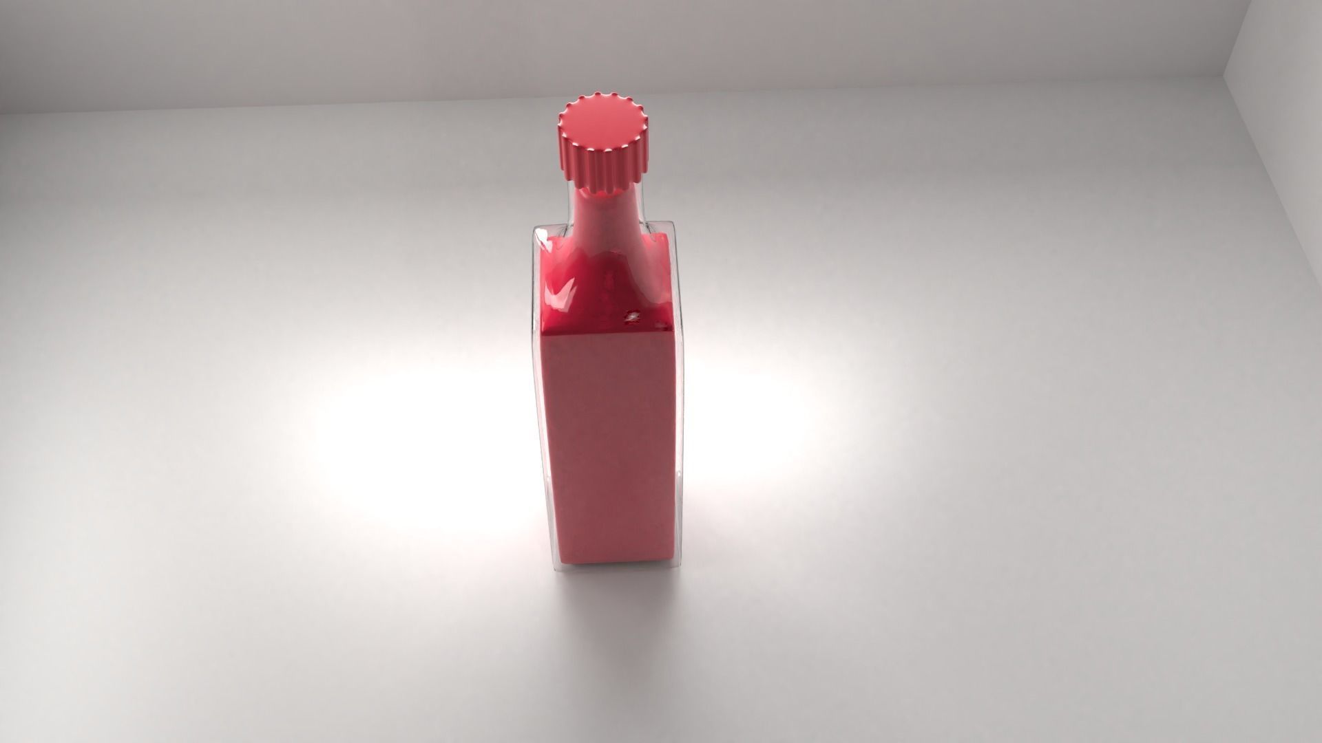 Glass Bottle 17 with Liquid 3D model_2