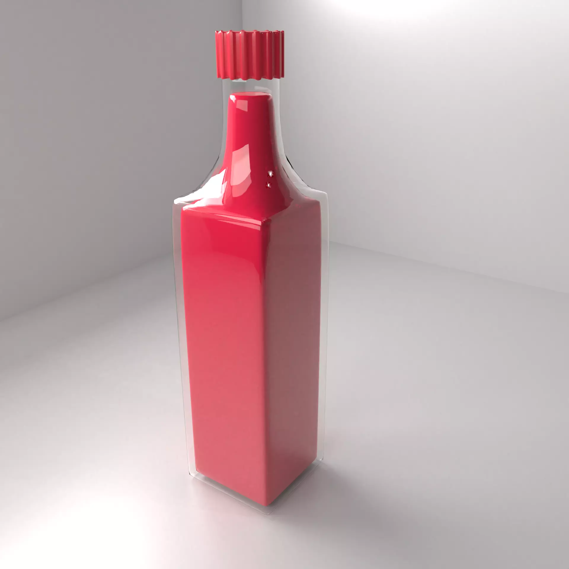 Glass Bottle 17 with Liquid 3D model_0