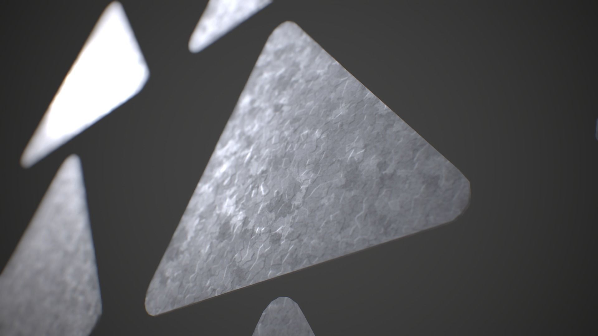 Modular Warning Street Signs 02 PBR Game ready Low-poly 3D model_7