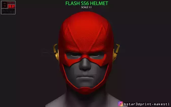 Flash Helmet Season 6 3D print model