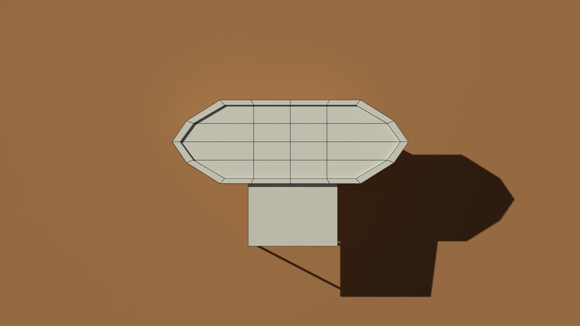 Low Poly Kiosk Stand 2 Low-poly 3D model_6