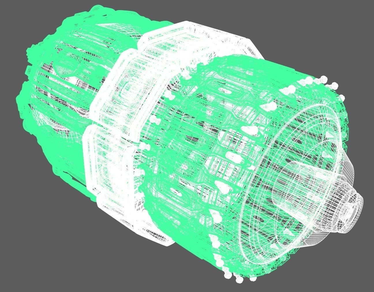 sci fi Machine Part - Cyberpunk design 3D model_26