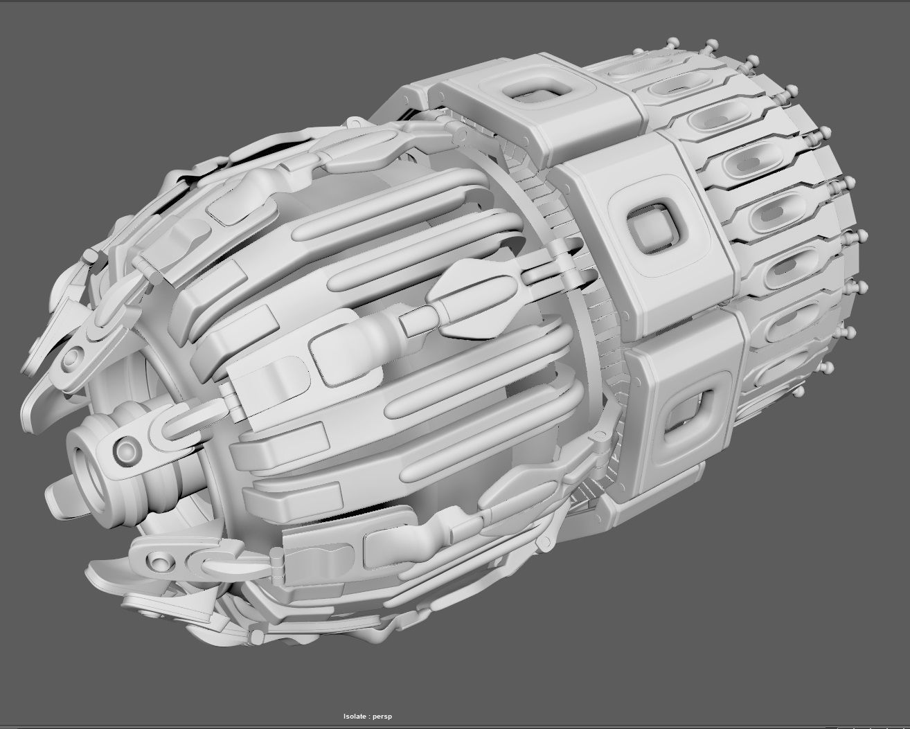 sci fi Machine Part - Cyberpunk design 3D model_22