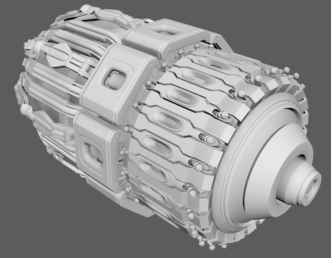 sci fi Machine Part - Cyberpunk design 3D model_23