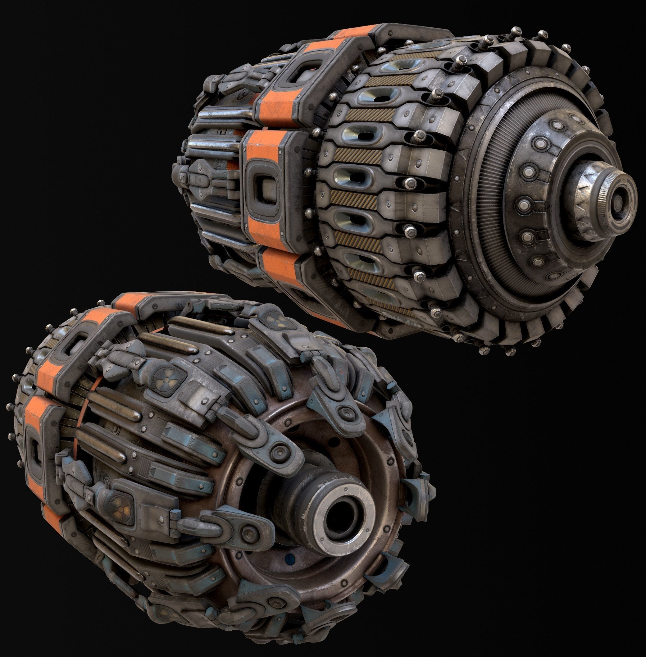 sci fi Machine Part - Cyberpunk design 3D model_28
