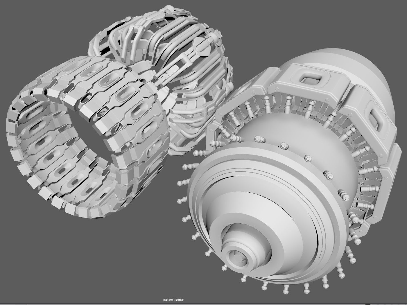 sci fi Machine Part - Cyberpunk design 3D model_14