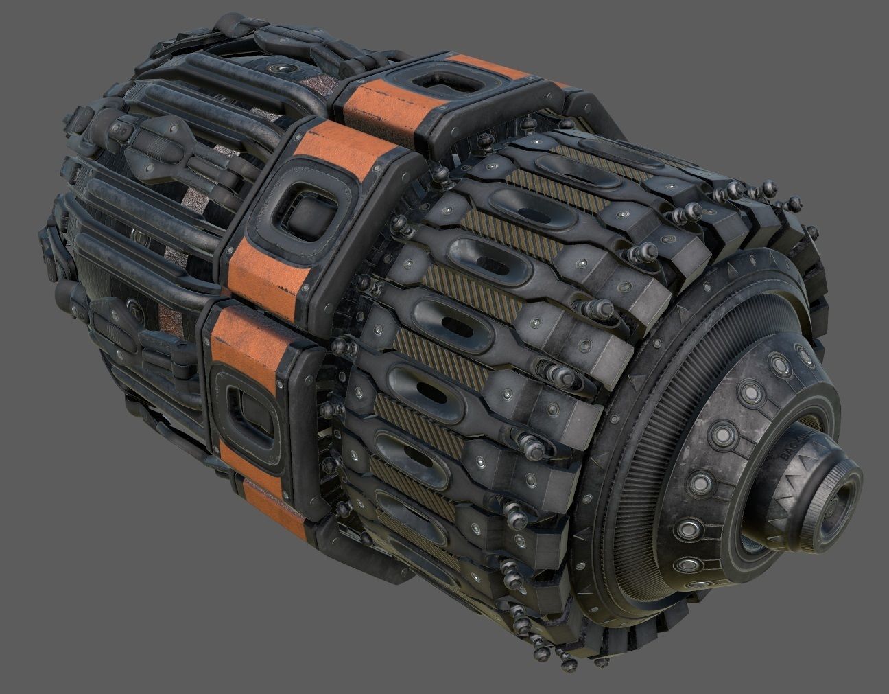 sci fi Machine Part - Cyberpunk design 3D model_24