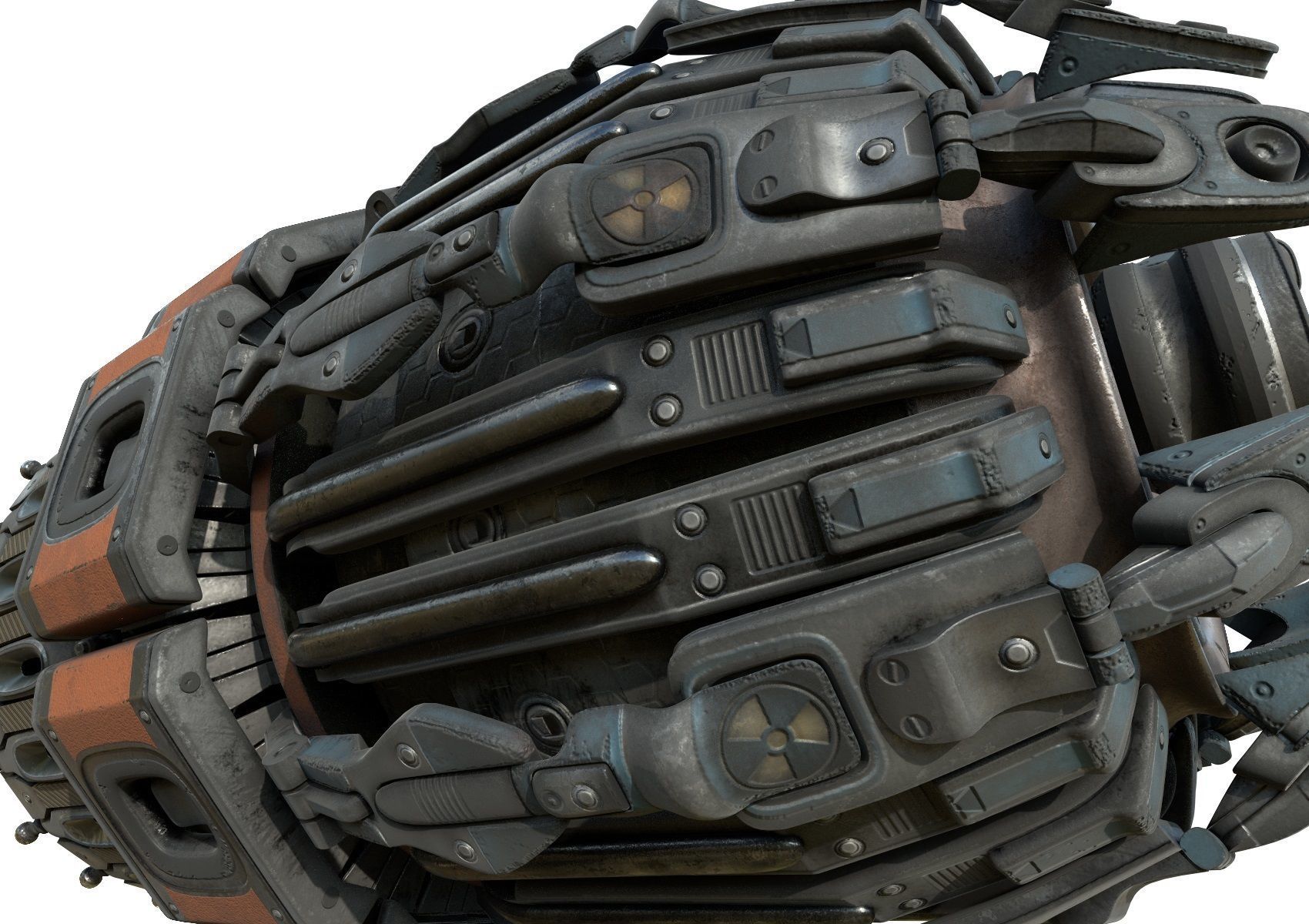 sci fi Machine Part - Cyberpunk design 3D model_19