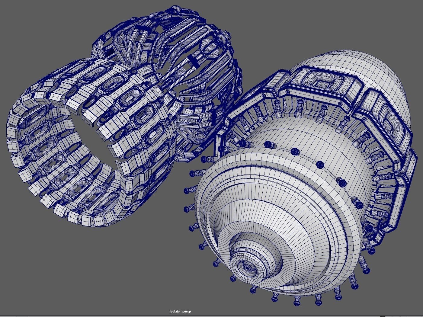 sci fi Machine Part - Cyberpunk design 3D model_8