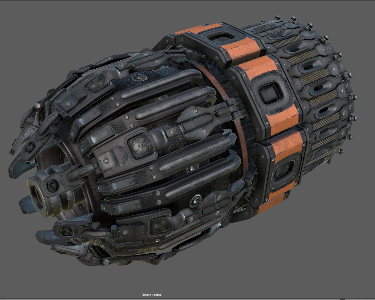 sci fi Machine Part - Cyberpunk design 3D model_20