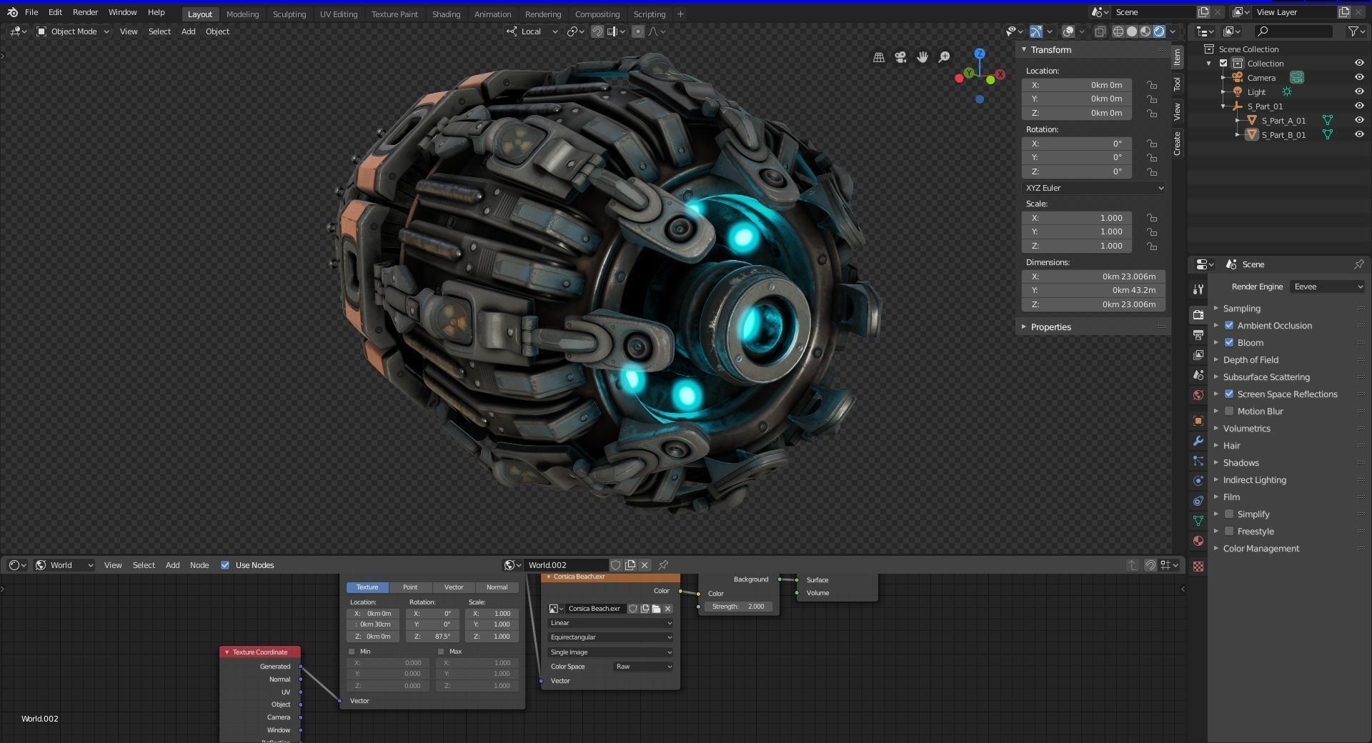 sci fi Machine Part - Cyberpunk design 3D model_10