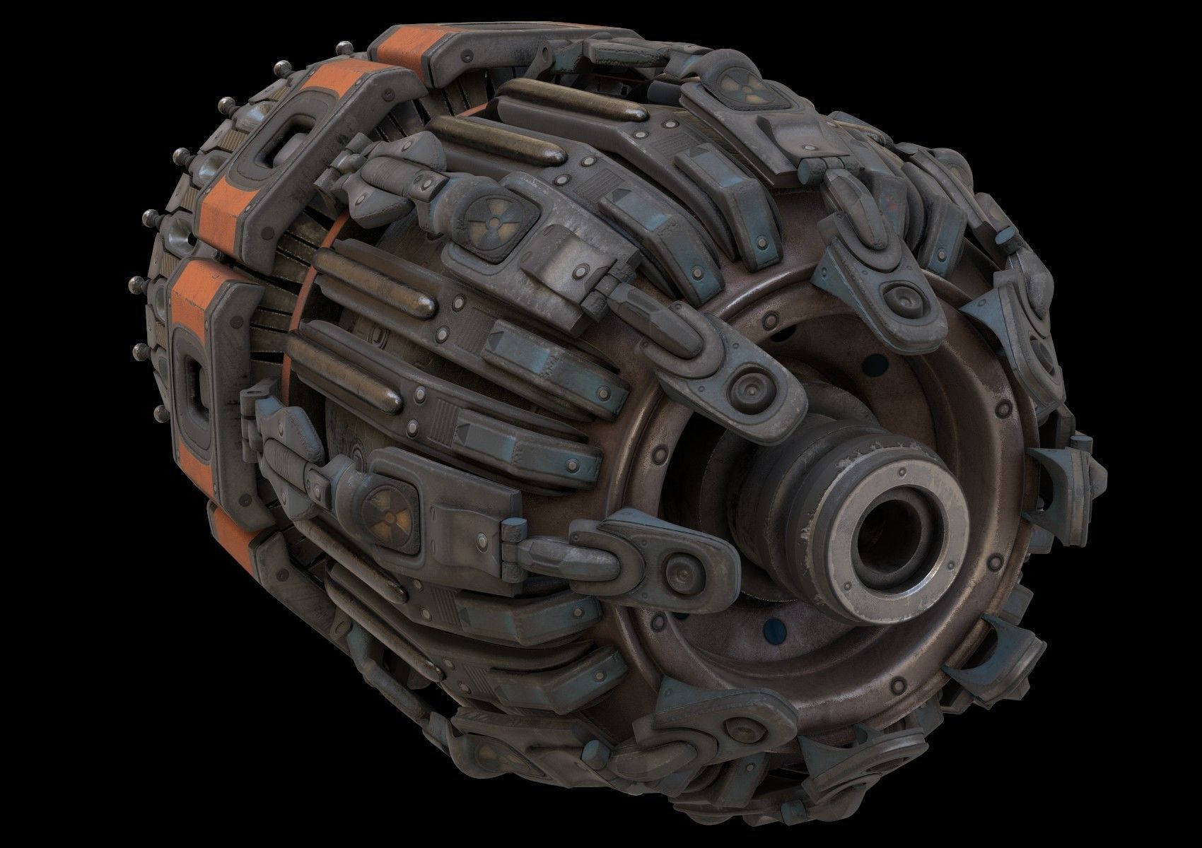 sci fi Machine Part - Cyberpunk design 3D model_25