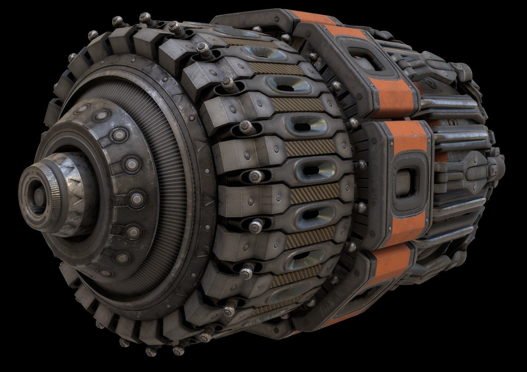 sci fi Machine Part - Cyberpunk design 3D model_21