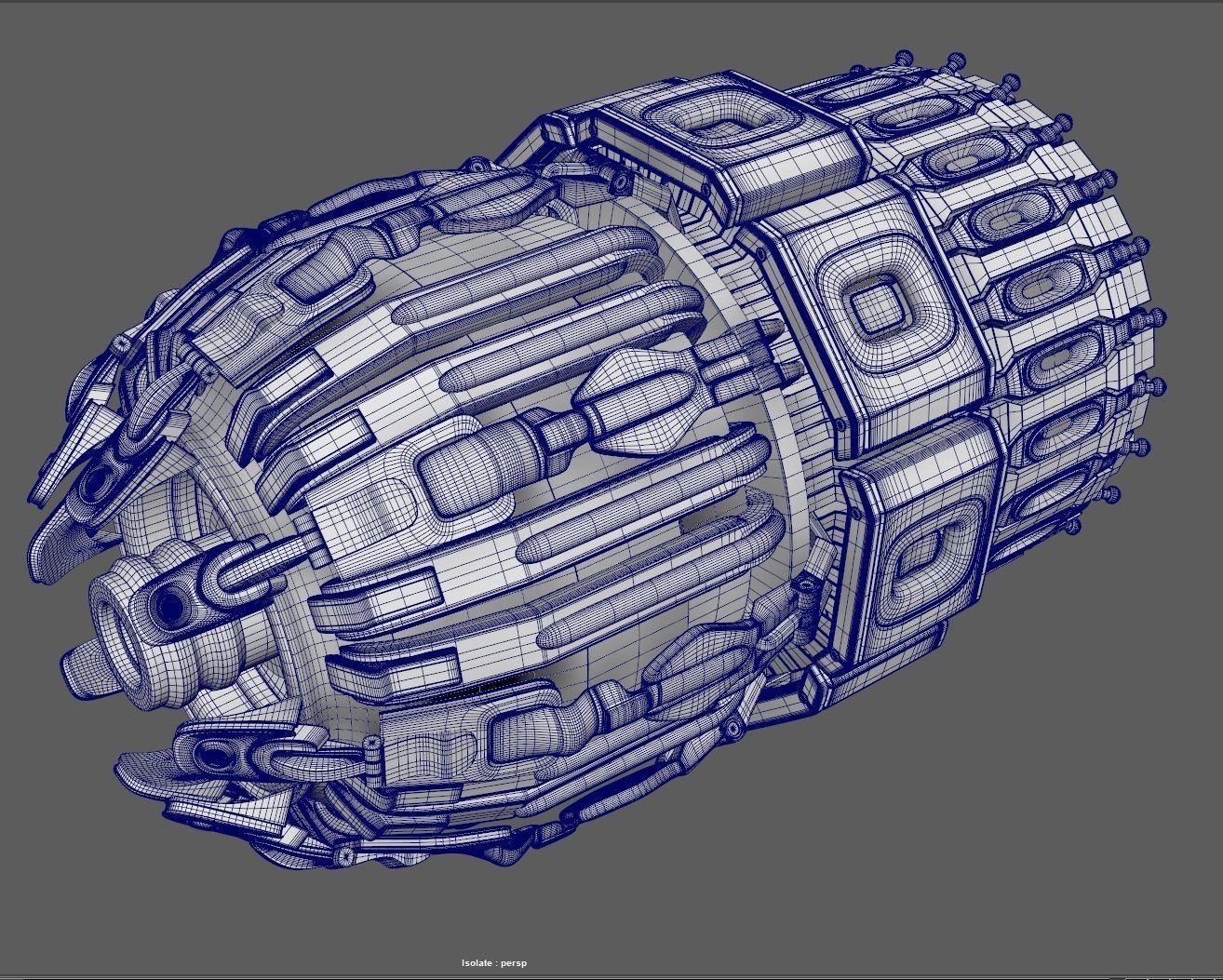 sci fi Machine Part - Cyberpunk design 3D model_16