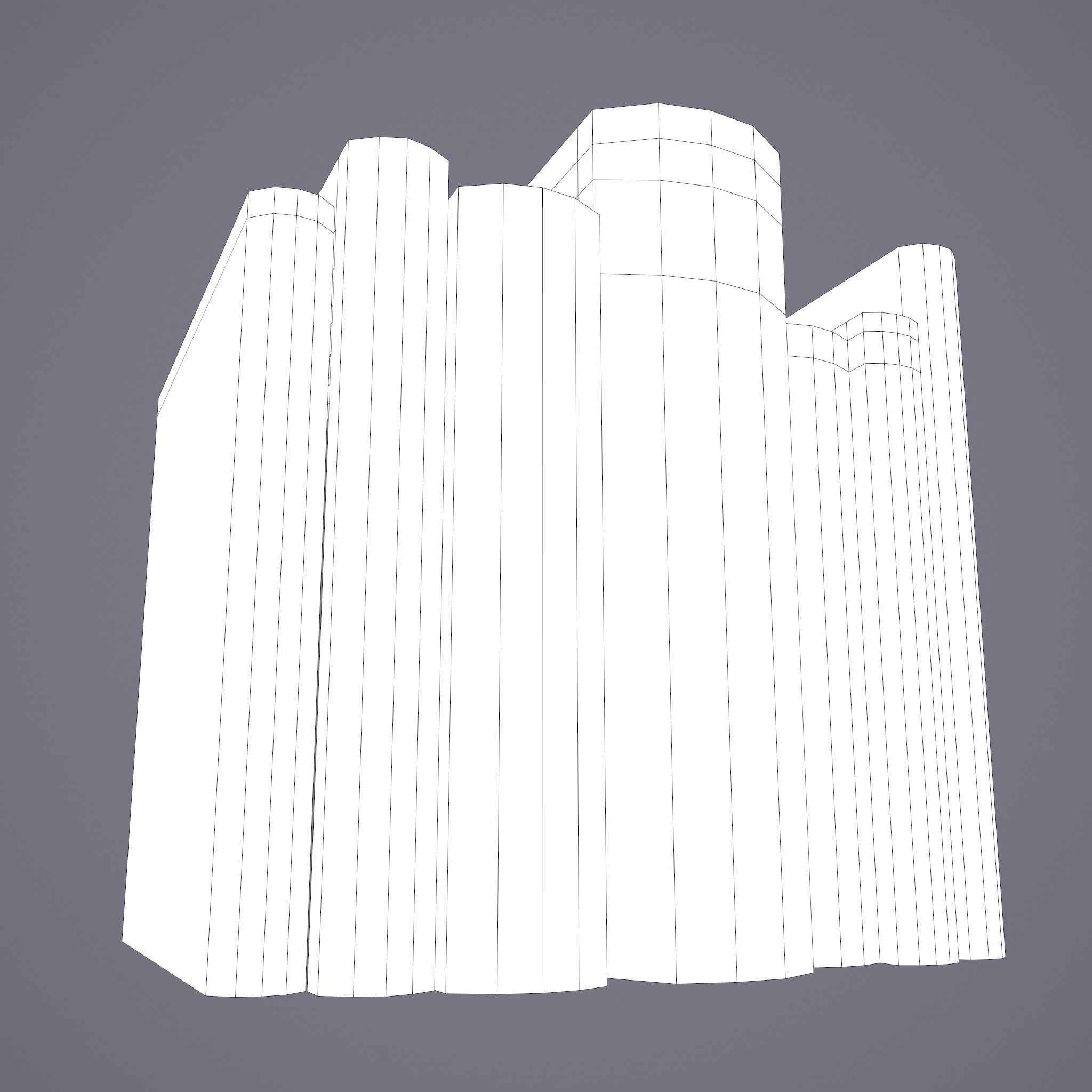 Medieval Books Row 3 Design 1  Low-poly 3D model_42