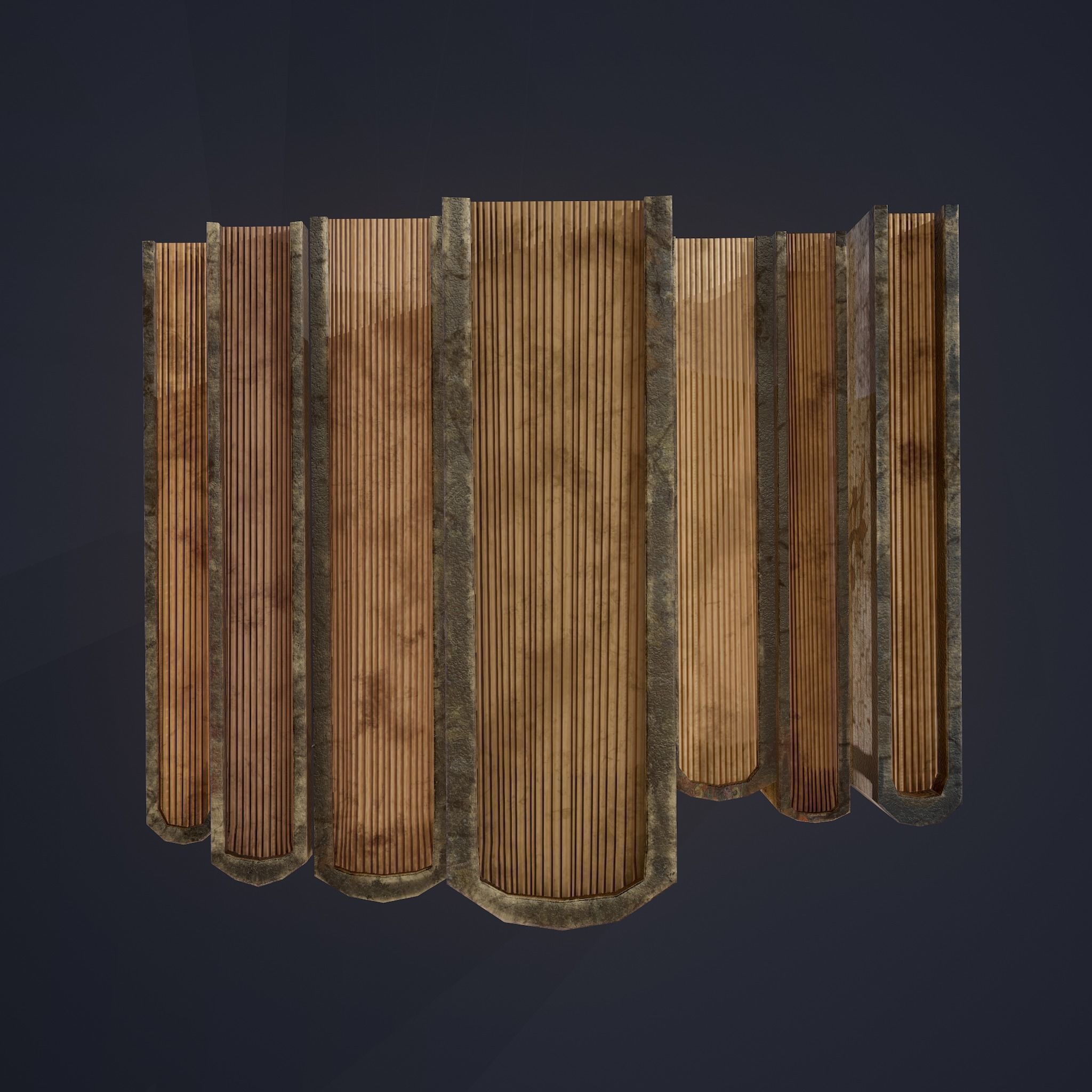 Medieval Books Row 3 Design 1  Low-poly 3D model_7