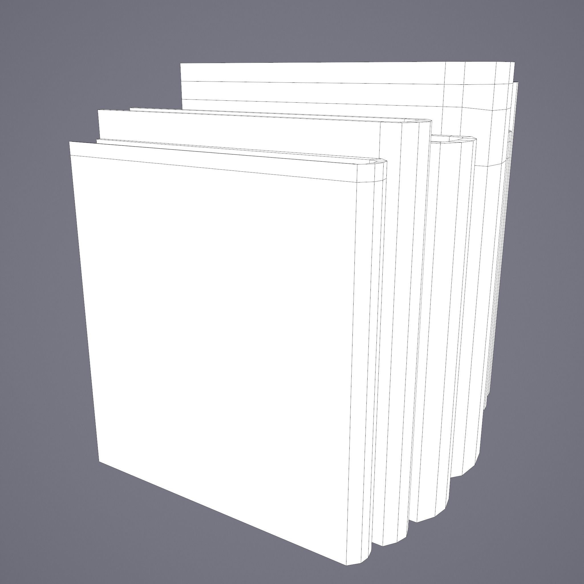 Medieval Books Row 3 Design 1  Low-poly 3D model_43