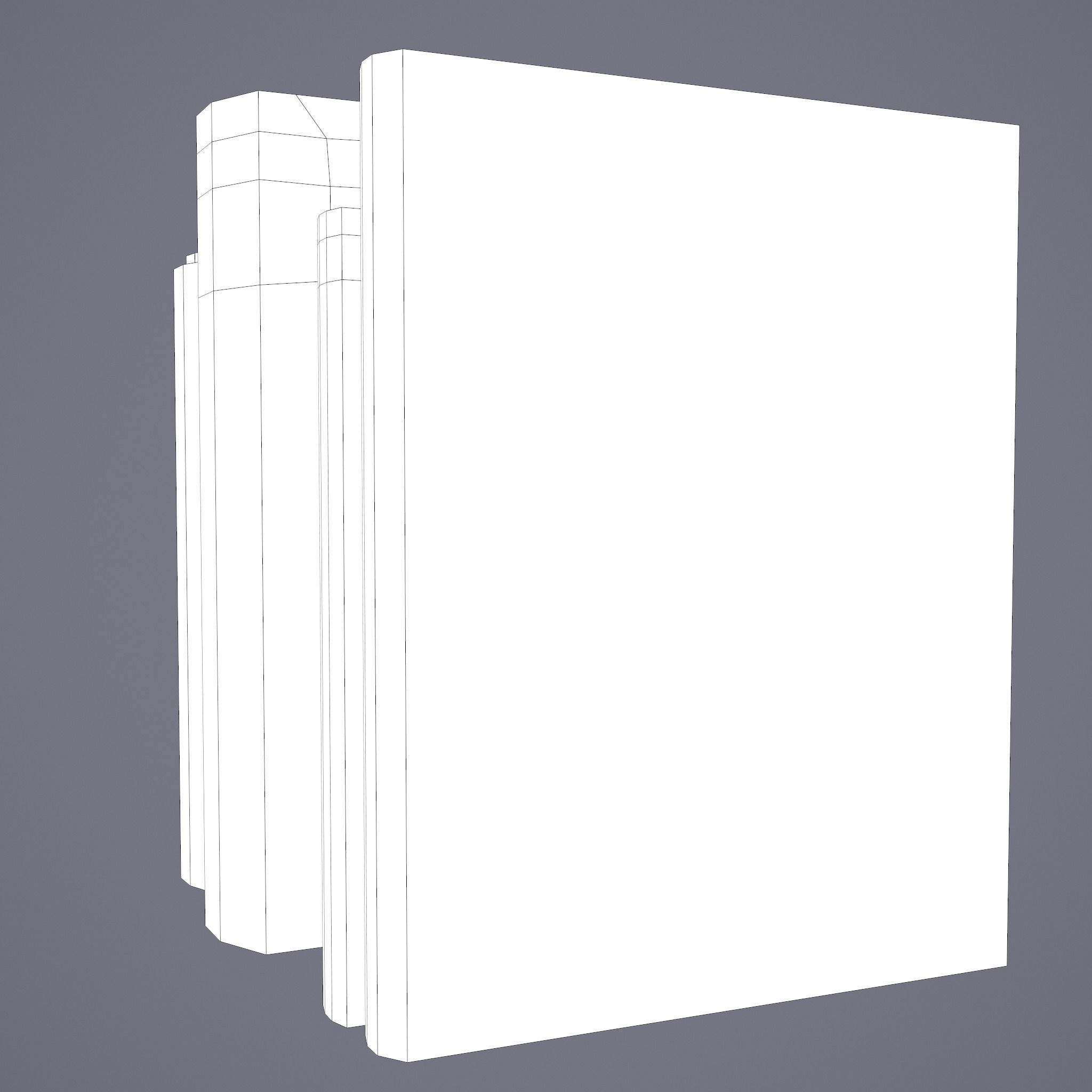 Medieval Books Row 3 Design 1  Low-poly 3D model_39