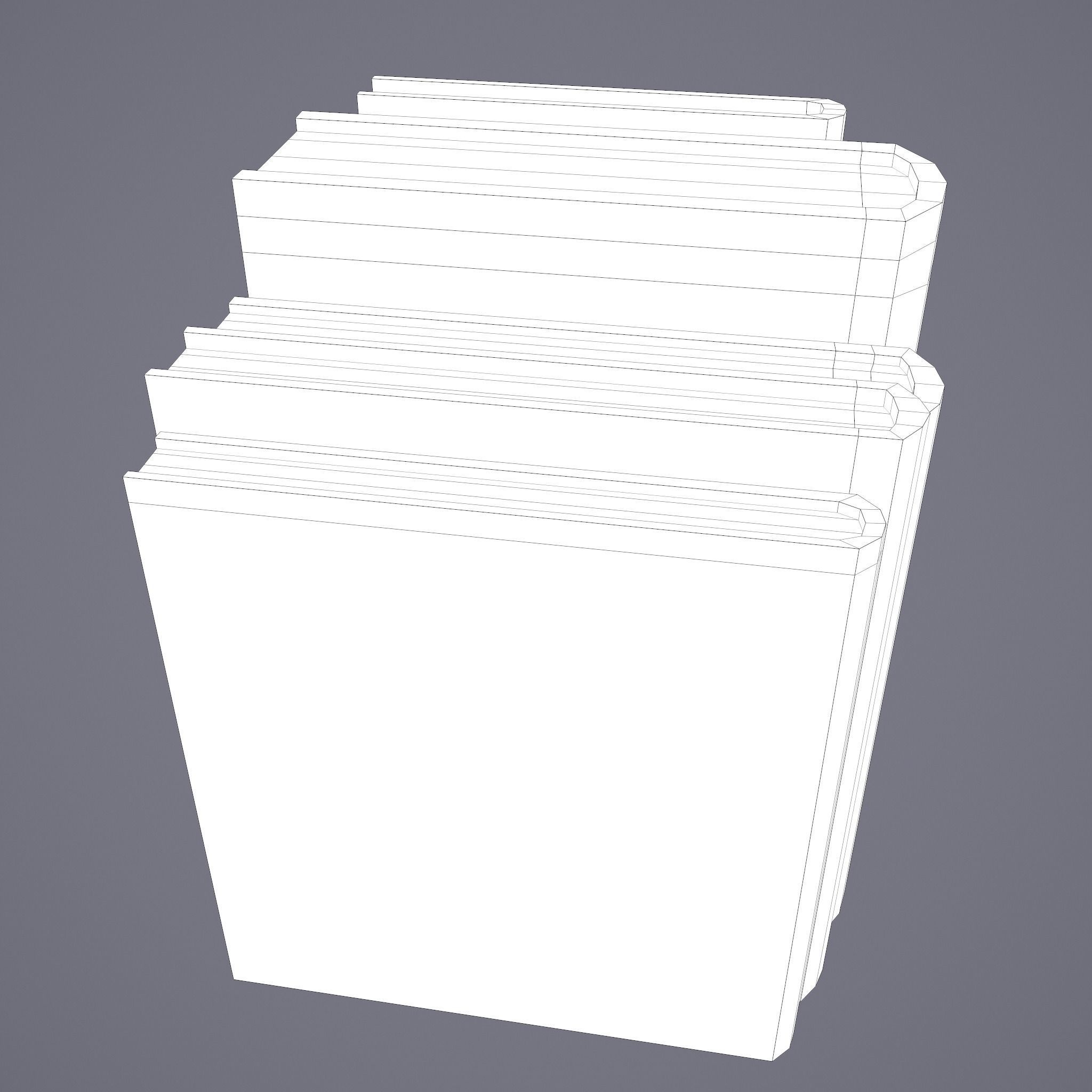 Medieval Books Row 3 Design 1  Low-poly 3D model_33