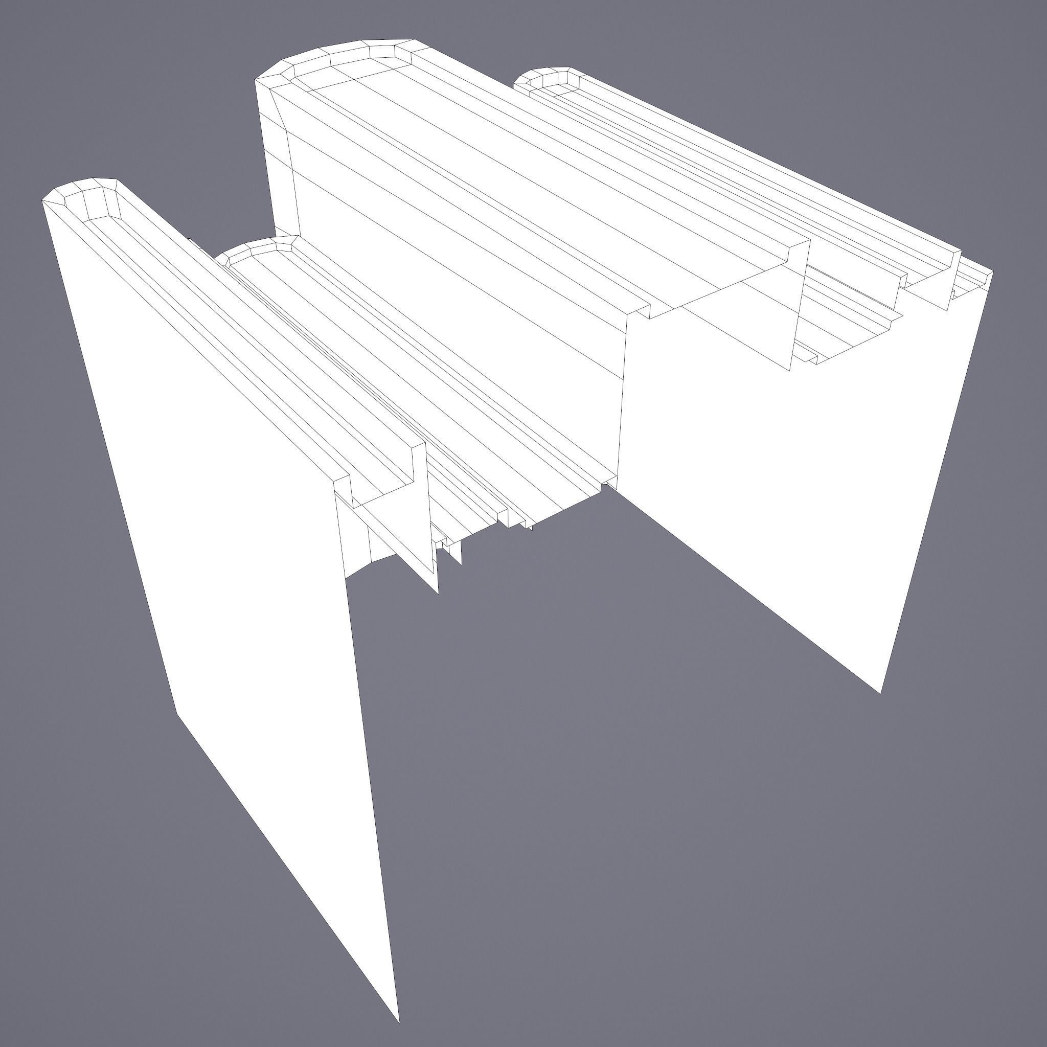 Medieval Books Row 3 Design 1  Low-poly 3D model_38