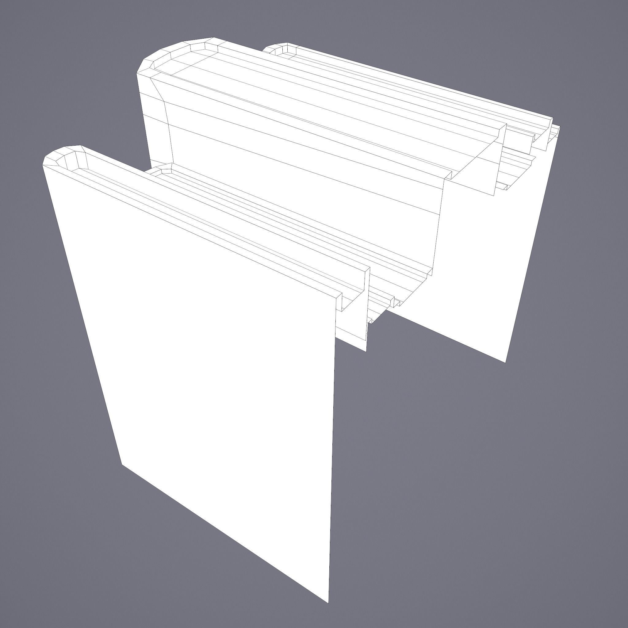 Medieval Books Row 3 Design 1  Low-poly 3D model_31