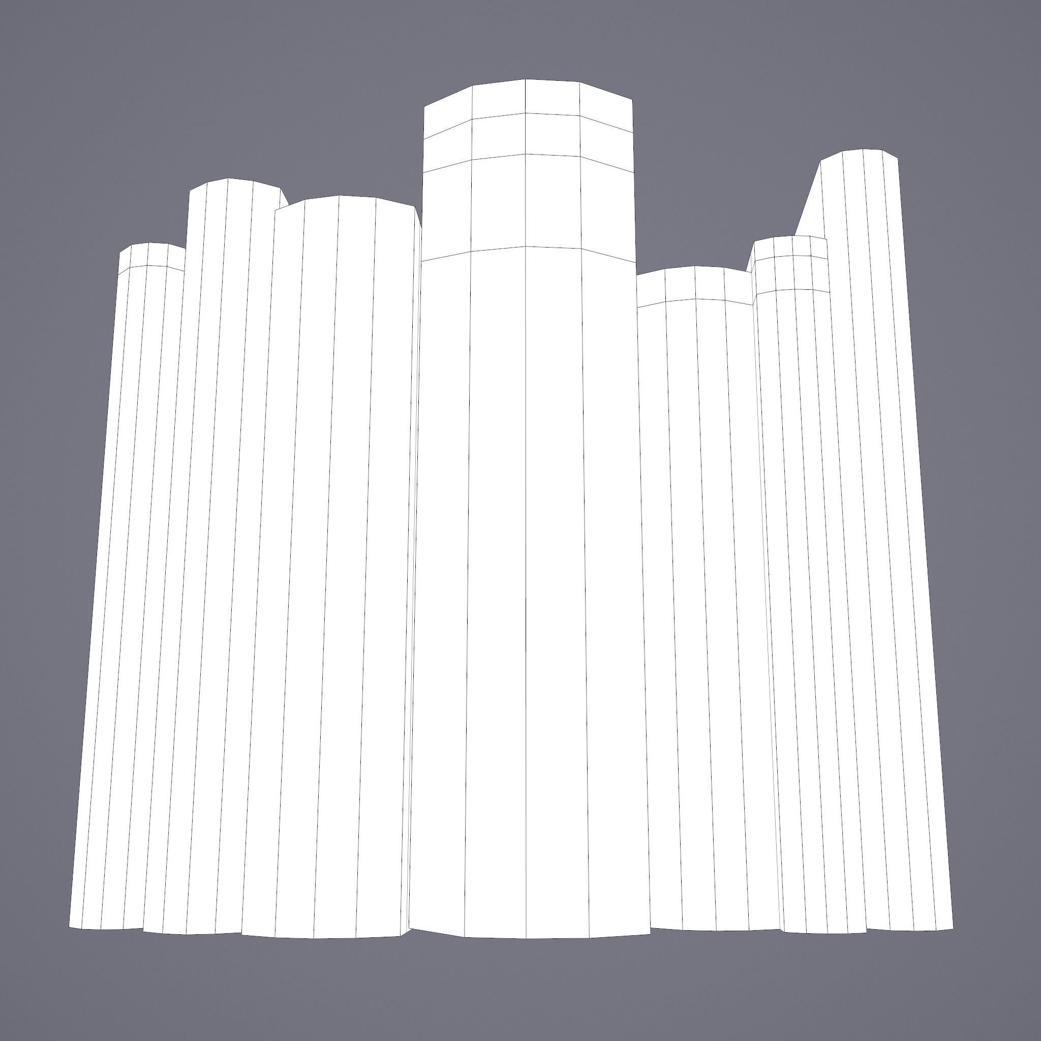 Medieval Books Row 3 Design 1  Low-poly 3D model_41