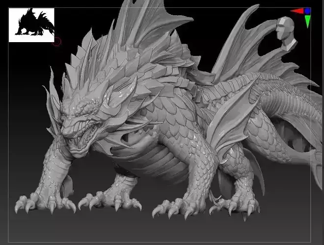 zbrush ztl beast variation terror 