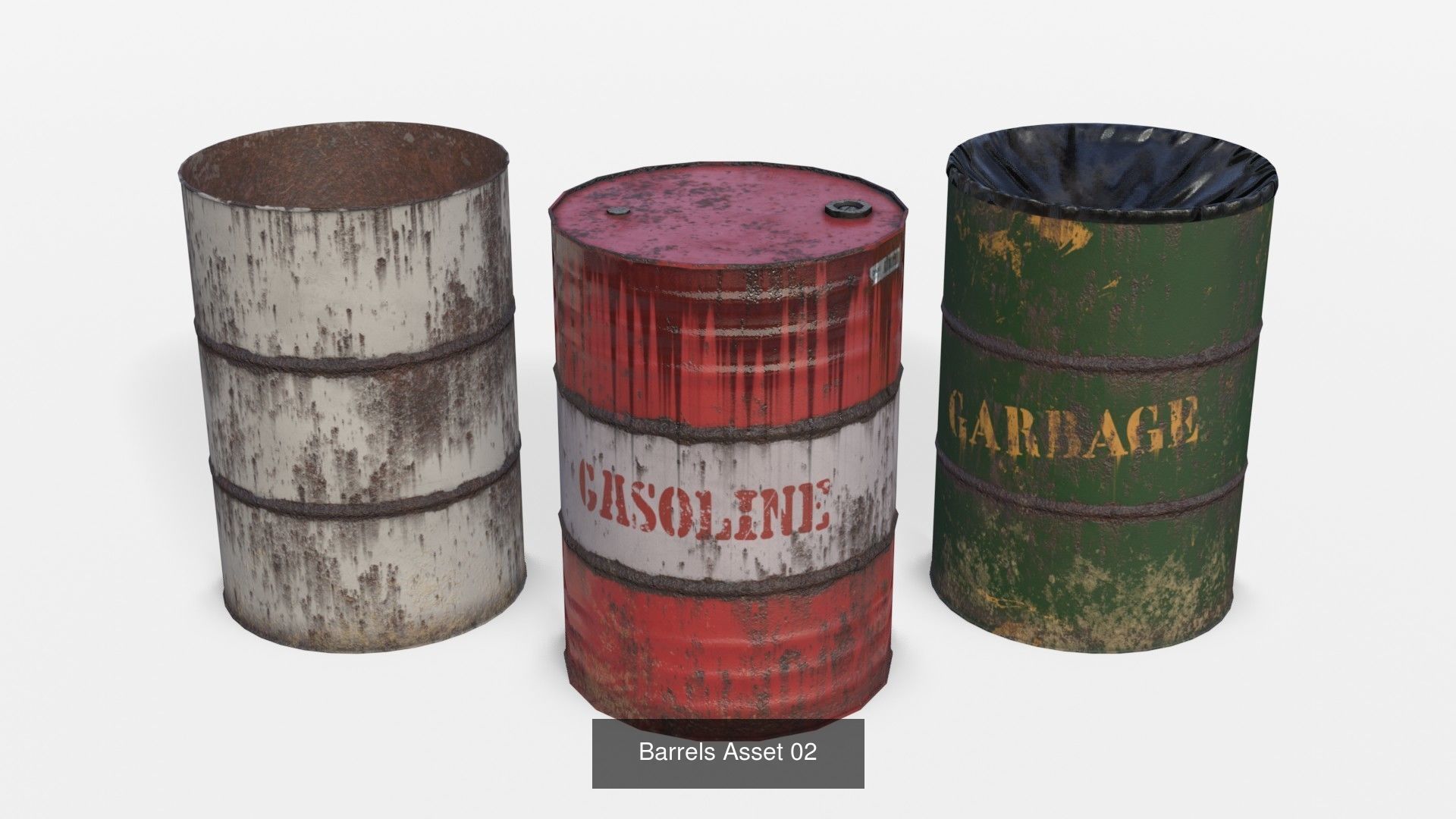 Wooden Pallet and Metallic Barrels Collection _4