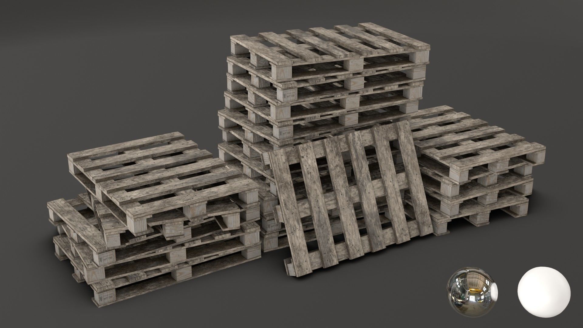 Wooden Pallet and Metallic Barrels Collection _28