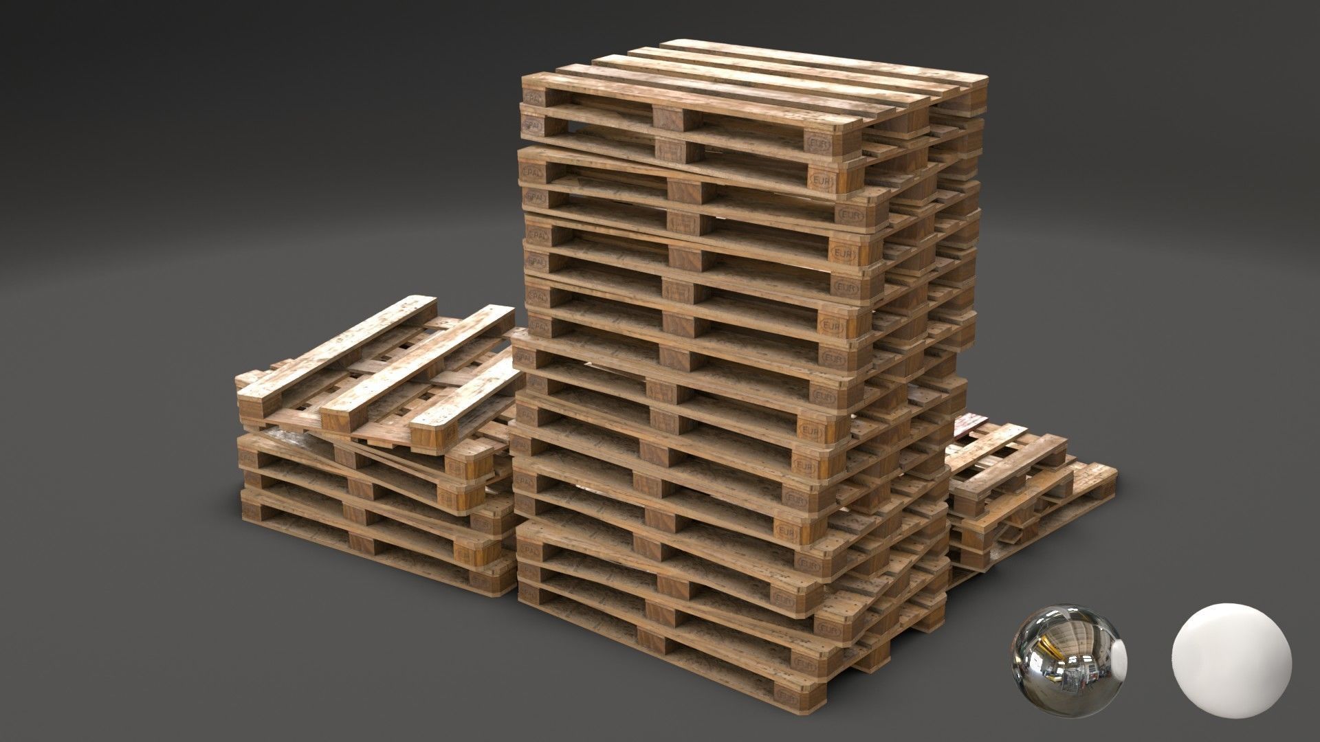 Wooden Pallet and Metallic Barrels Collection _23