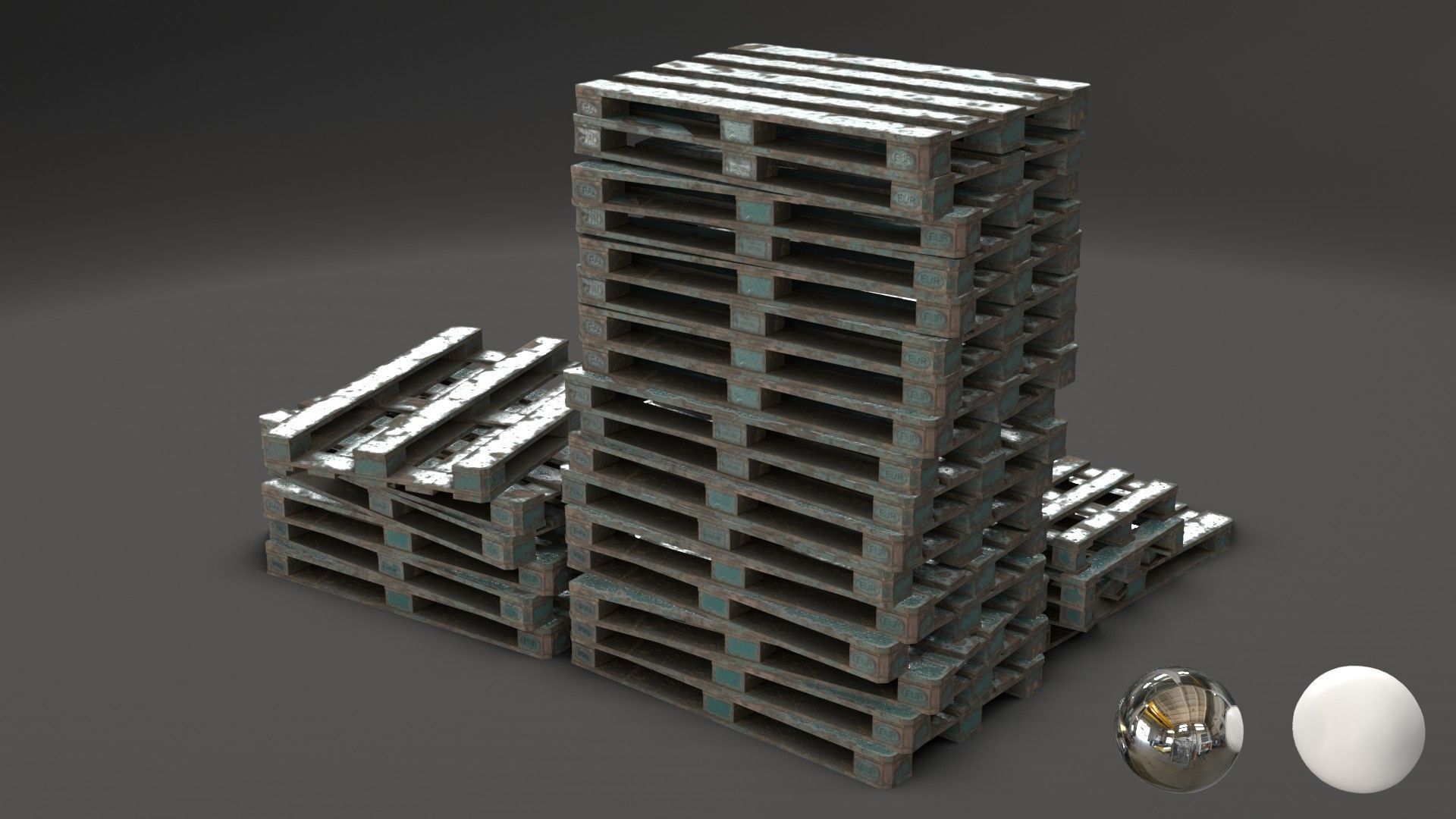 Wooden Pallet and Metallic Barrels Collection _27
