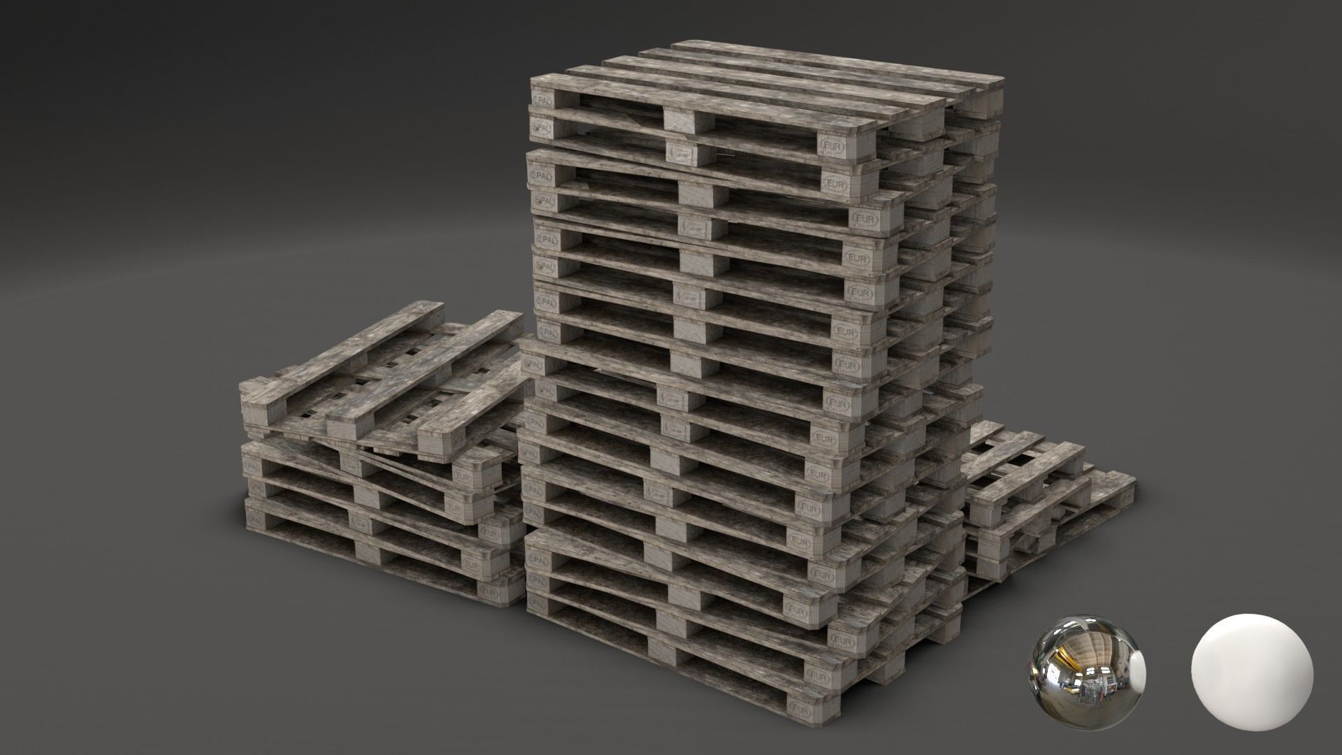 Wooden Pallet and Metallic Barrels Collection _30