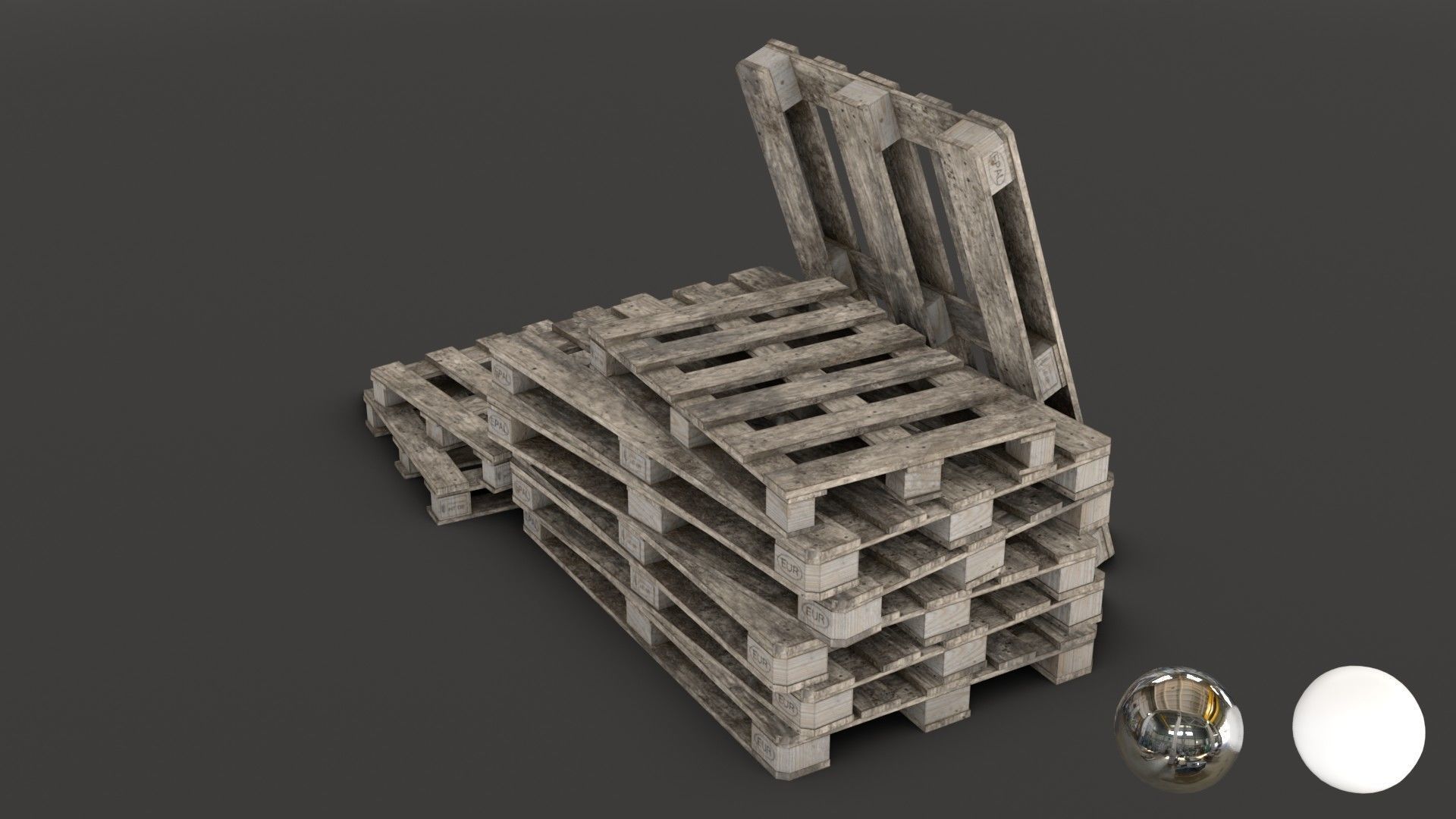 Wooden Pallet and Metallic Barrels Collection _29