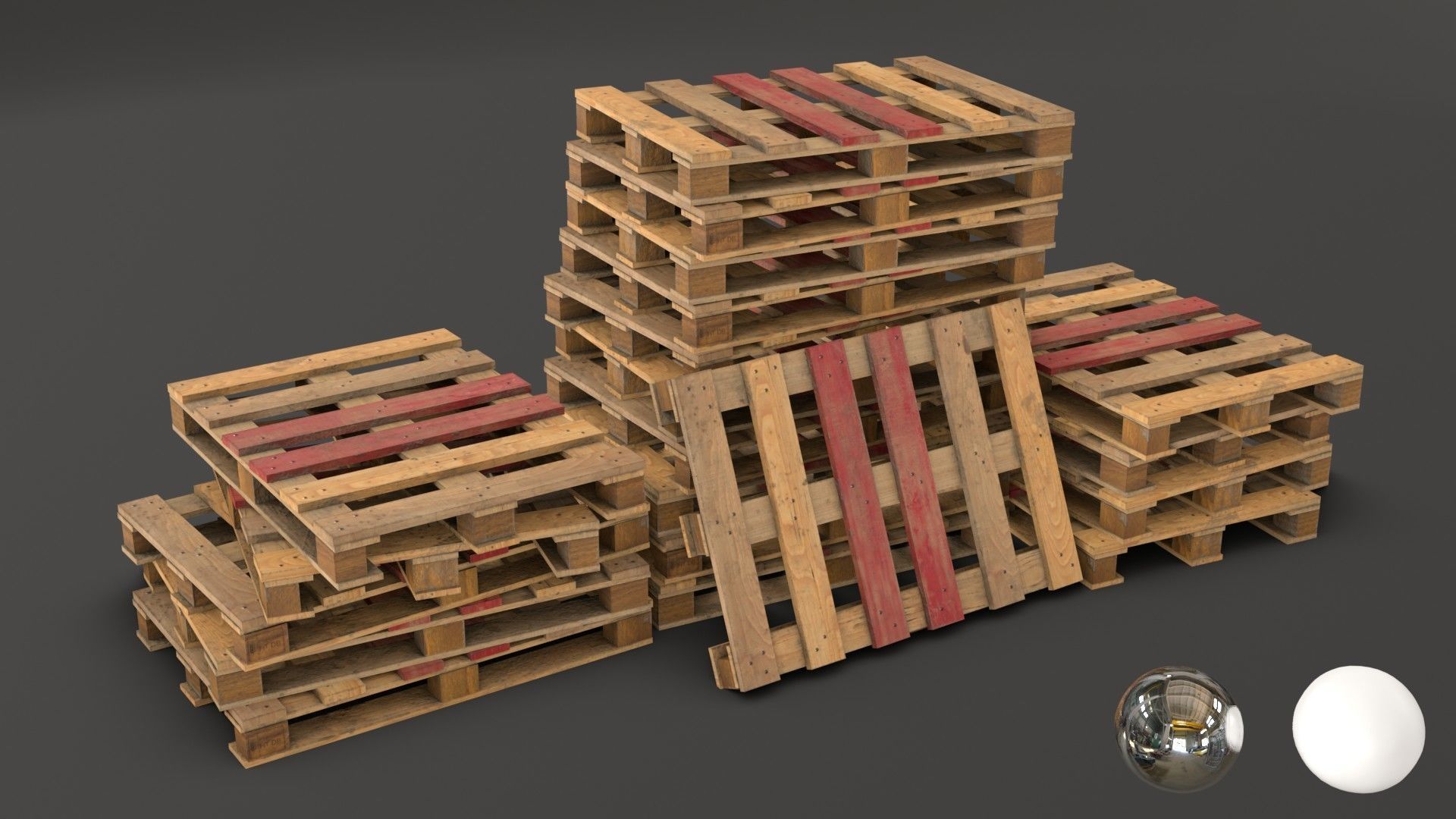 Wooden Pallet and Metallic Barrels Collection _21