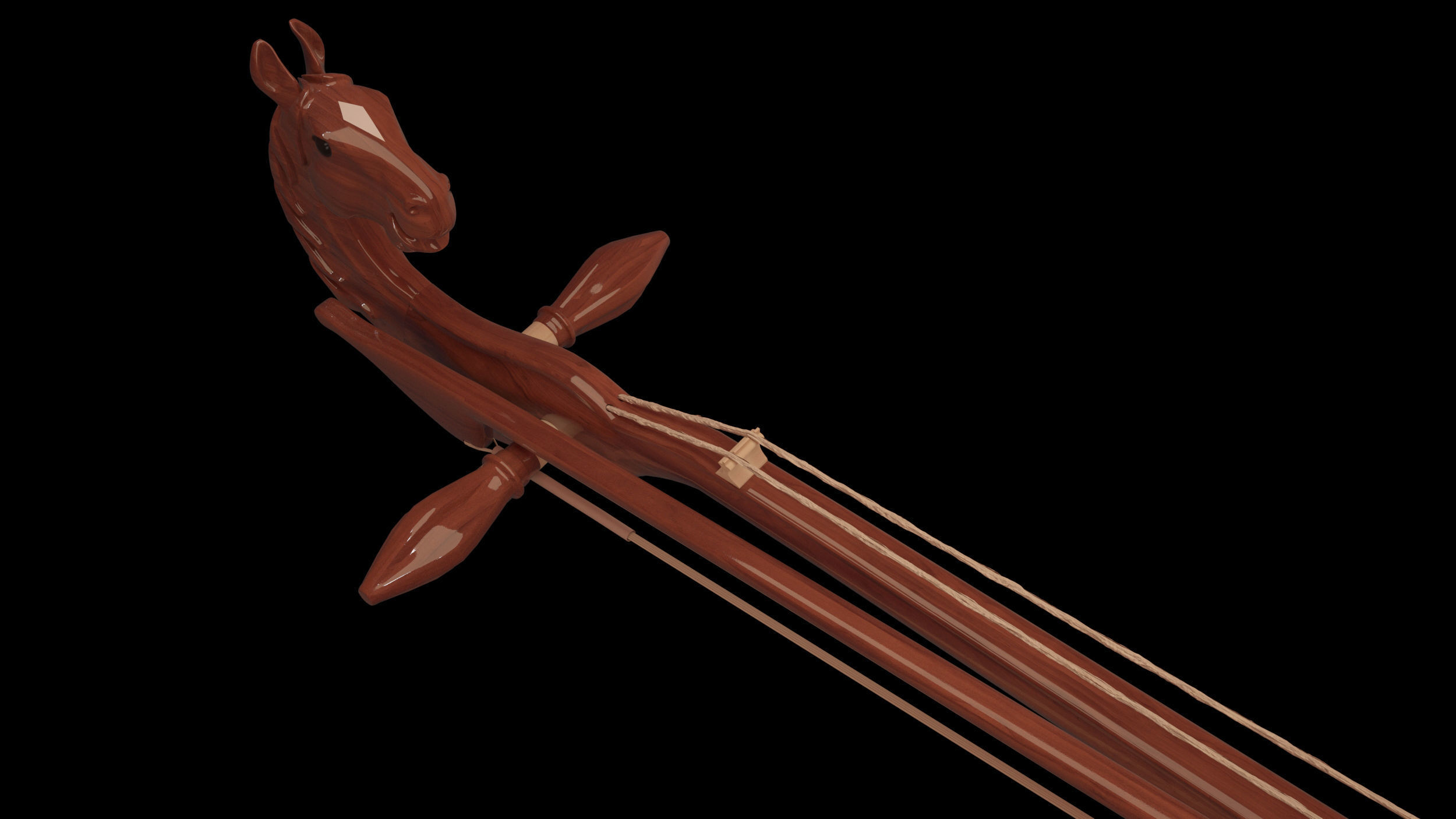 Morin khuur 3D model_1