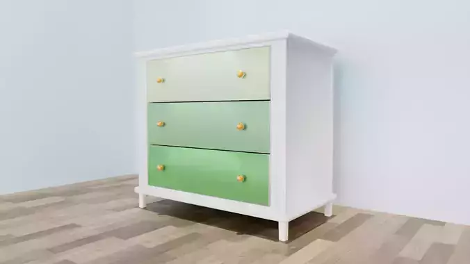 Wooden dresser with pull-out drawers