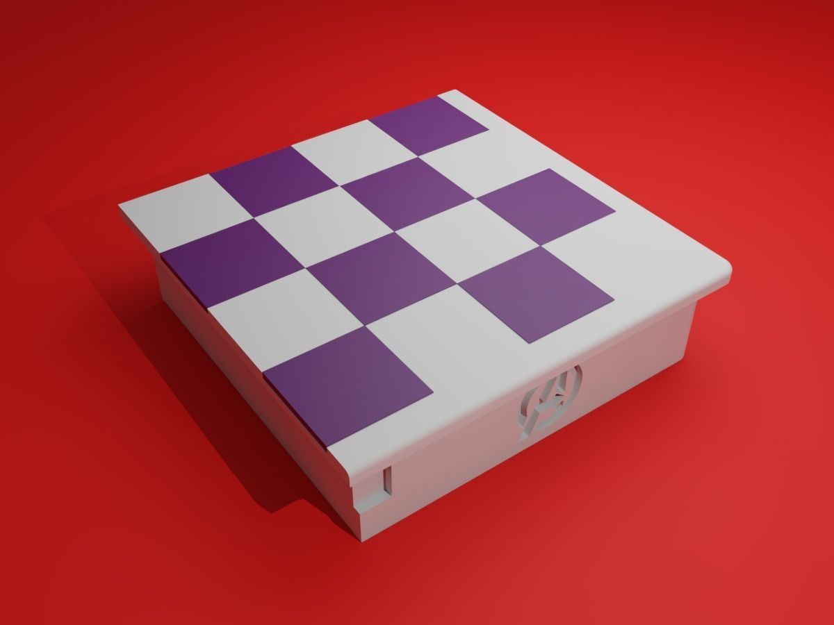 CHESS Board AVENGERS VS JUSTICE LEAGUE 3D print model_36